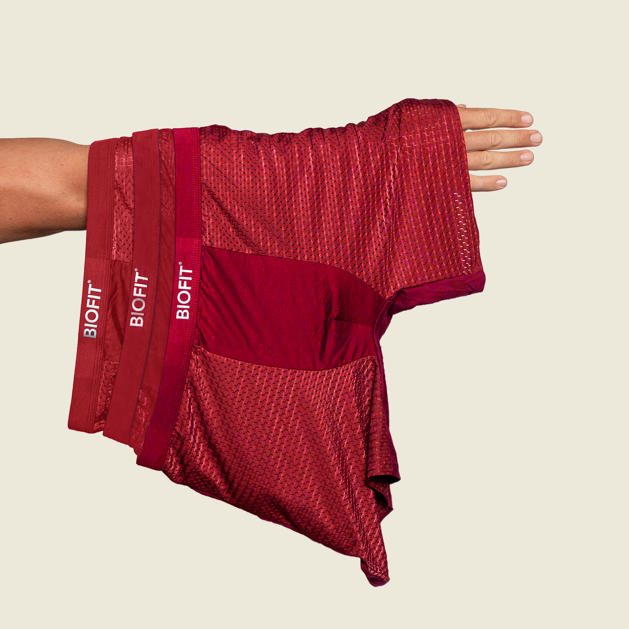 BIOFIT® Essentials Boxer Trunks Red