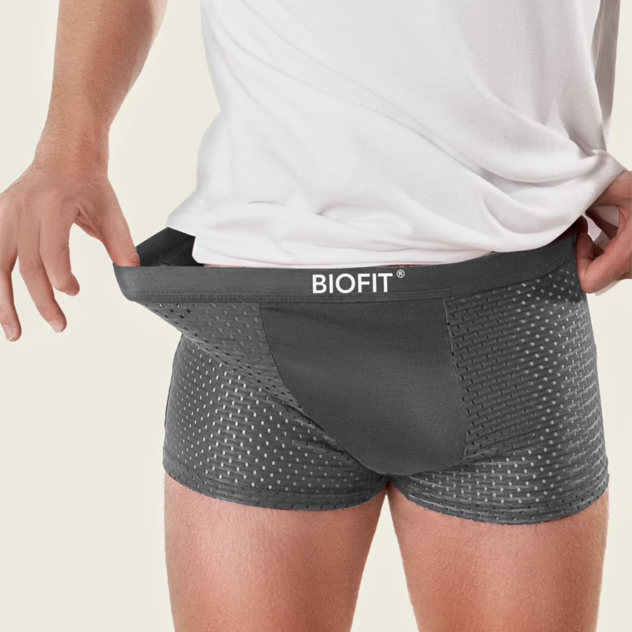 BIOFIT® Bamboe Boxershorts 5-Pack Grijs | + 5 GRATIS