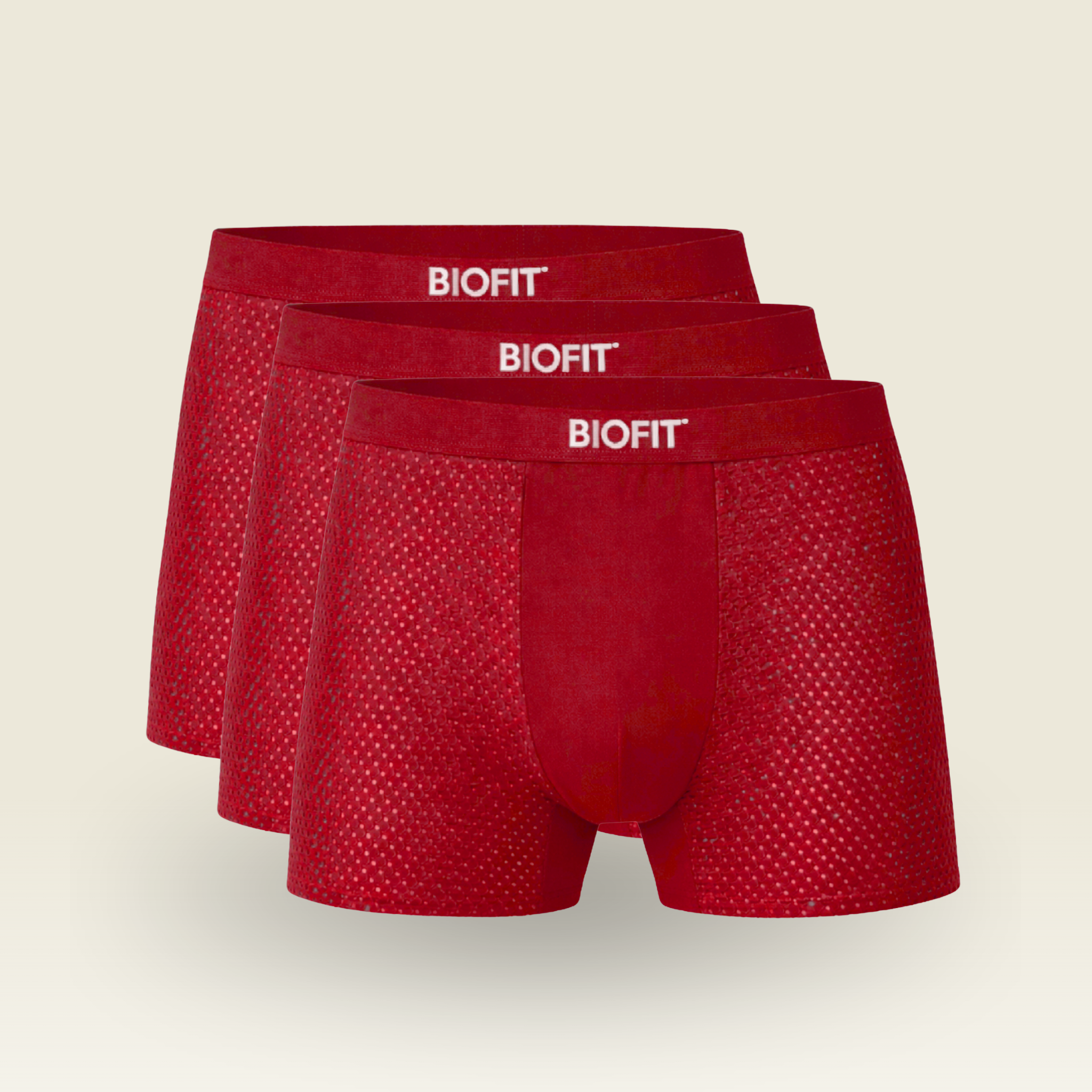BIOFIT® Essentials Boxer Trunks Red