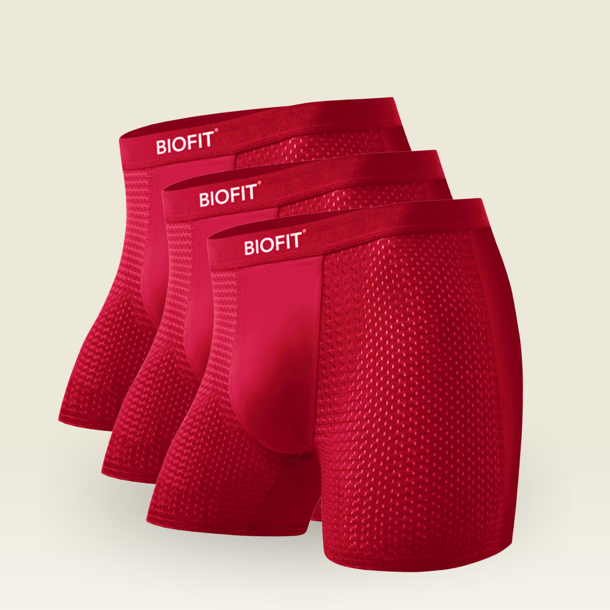 BIOFIT® Essentials Boxer Trunks Red
