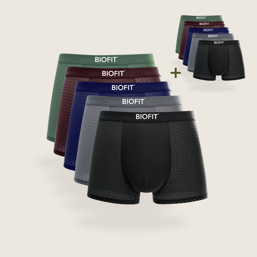 BIOFIT® Bamboe Boxershorts, 5-pack, veelkleurig | + 5 GRATIS