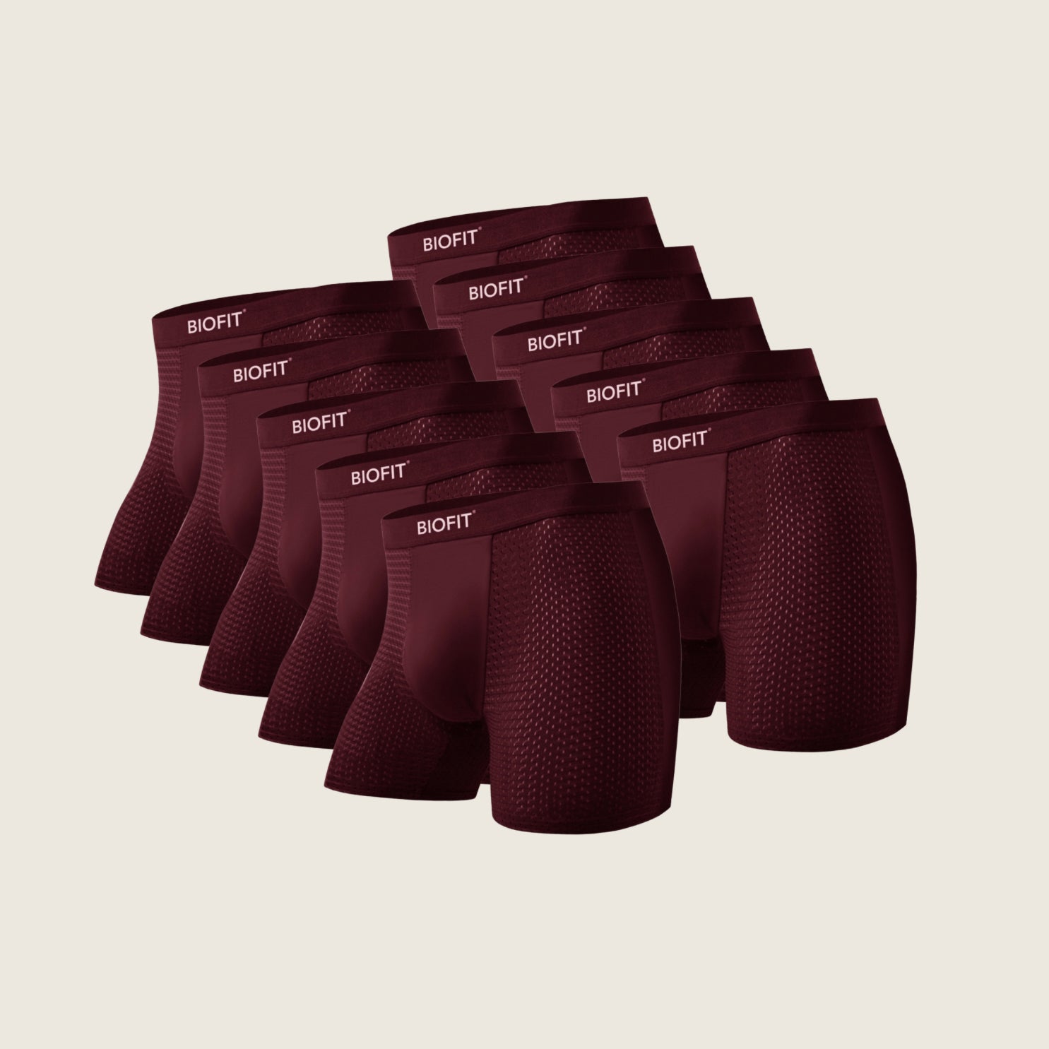 BIOFIT® Essentials Boxer Trunks 5-Pack Red | + 5 FREE