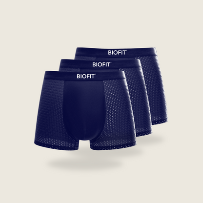 BIOFIT® Bamboe Boxershorts 3-Pack Blauw