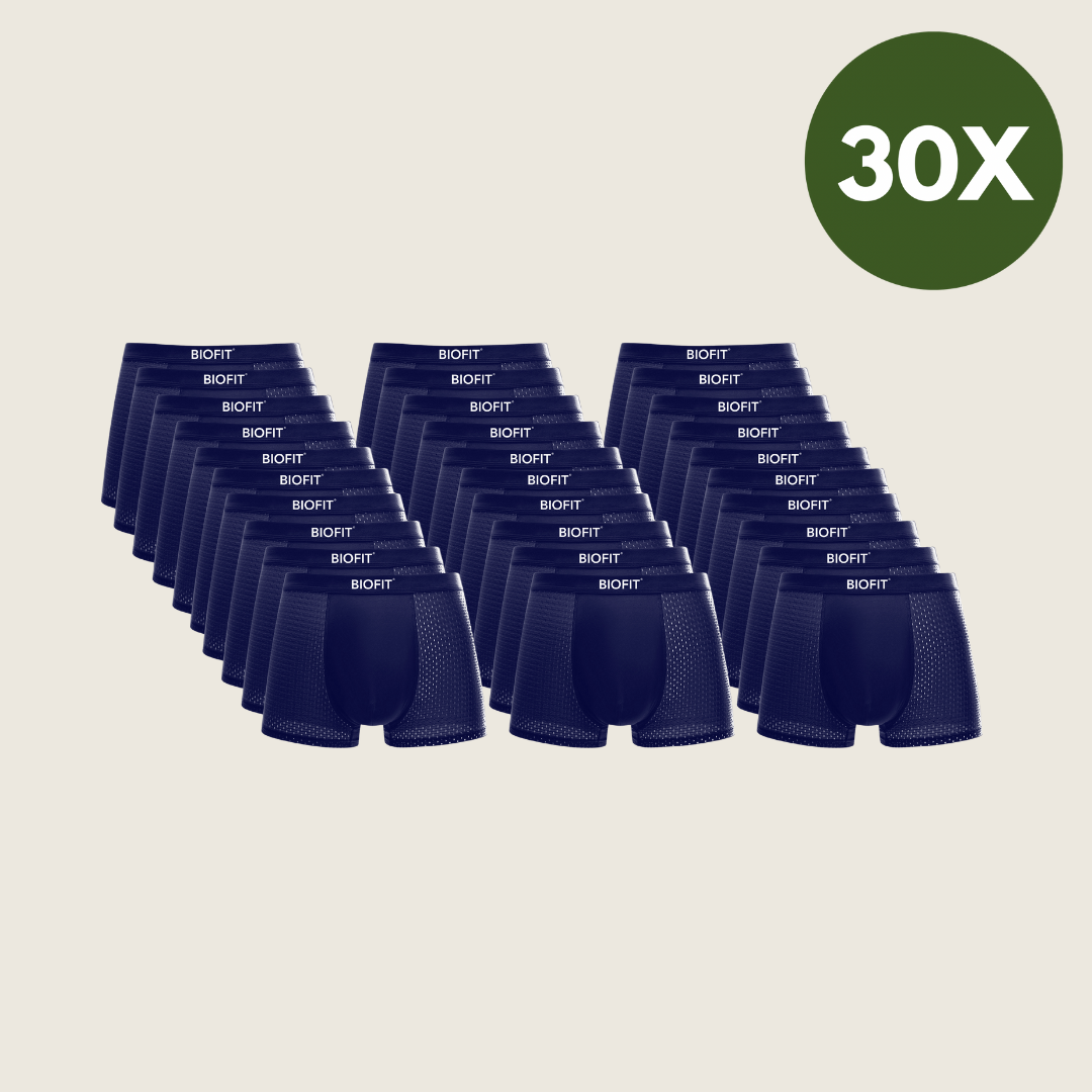 BIOFIT® Bamboe Boxershorts 30-Pack Blauw