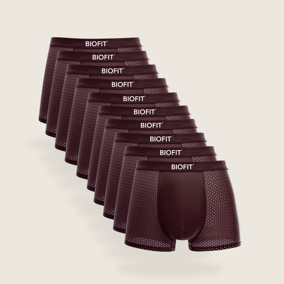 BIOFIT® Bamboe Boxershorts 10-Pack Rood