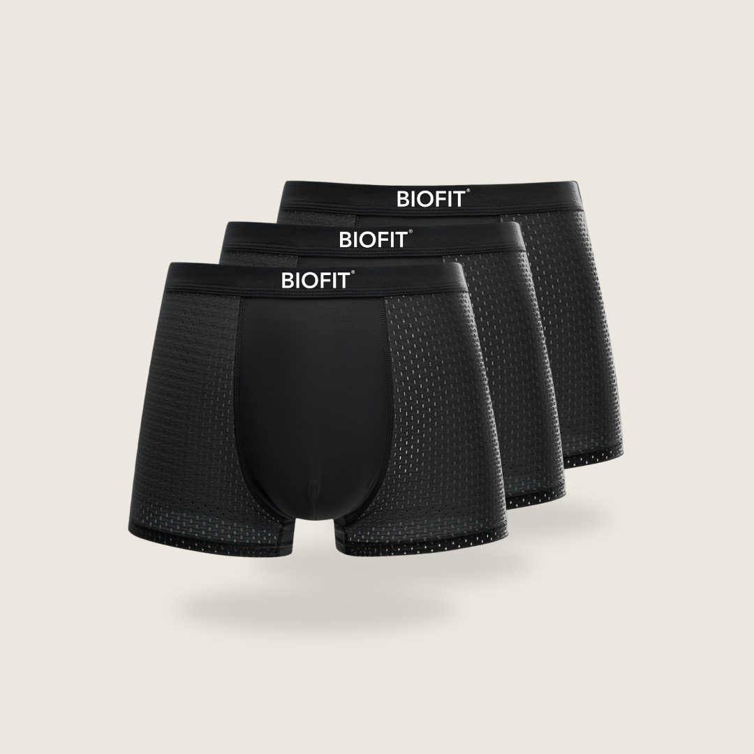 BIOFIT® Bamboe Boxers 3-Pack Zwart
