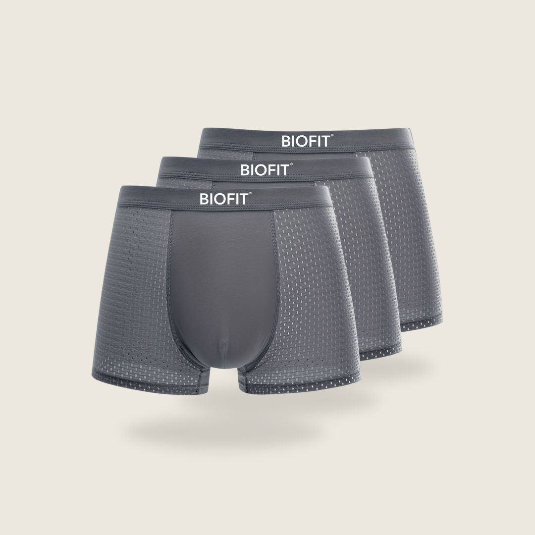 BIOFIT® Bamboe Boxershorts 3-Pack Grijs