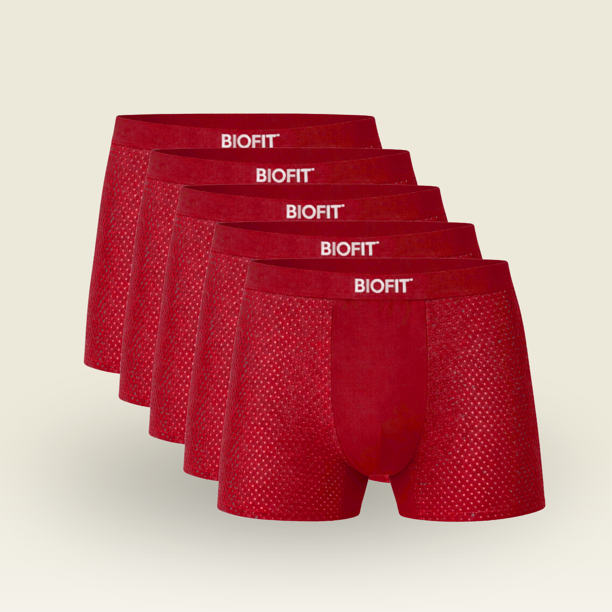 BIOFIT® Essentials Boxer Trunks Red