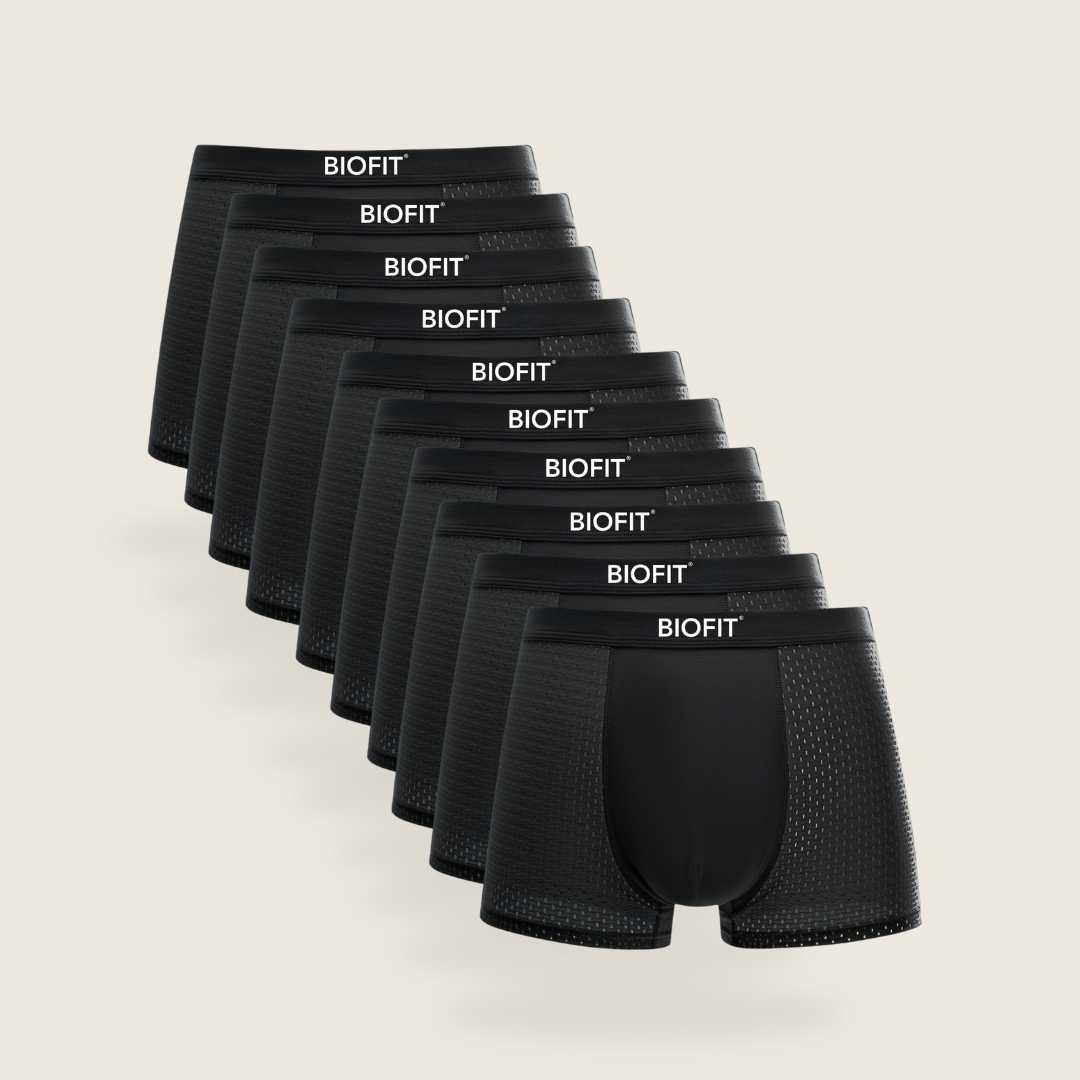 BIOFIT® Bamboe Boxershorts 10-Pack Zwart