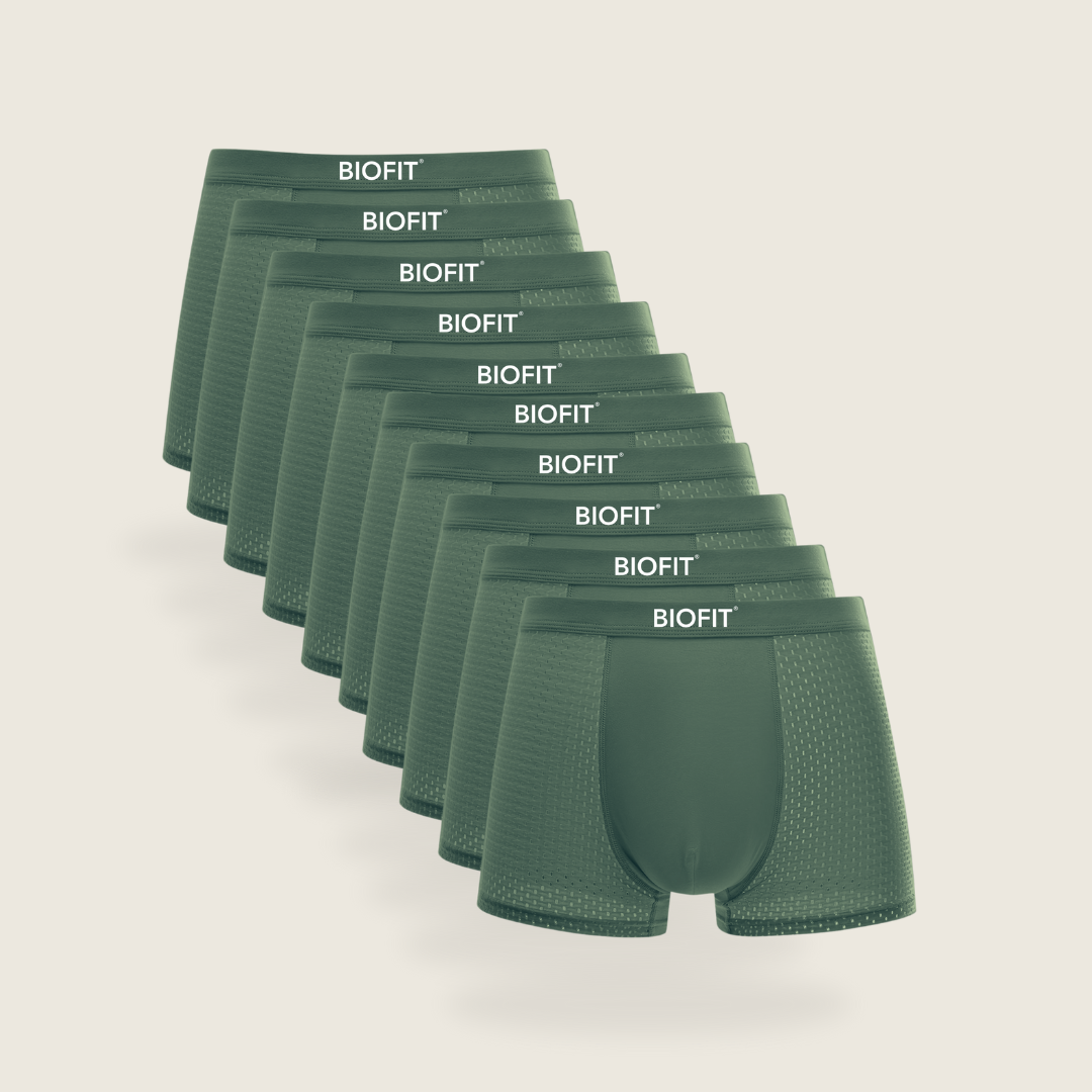 BIOFIT® Bamboe Boxershorts 10-Pack Groen