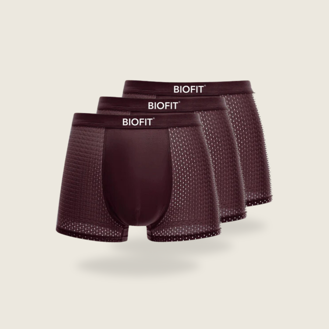 BIOFIT® Bamboe Boxershorts 3-Pack Rood