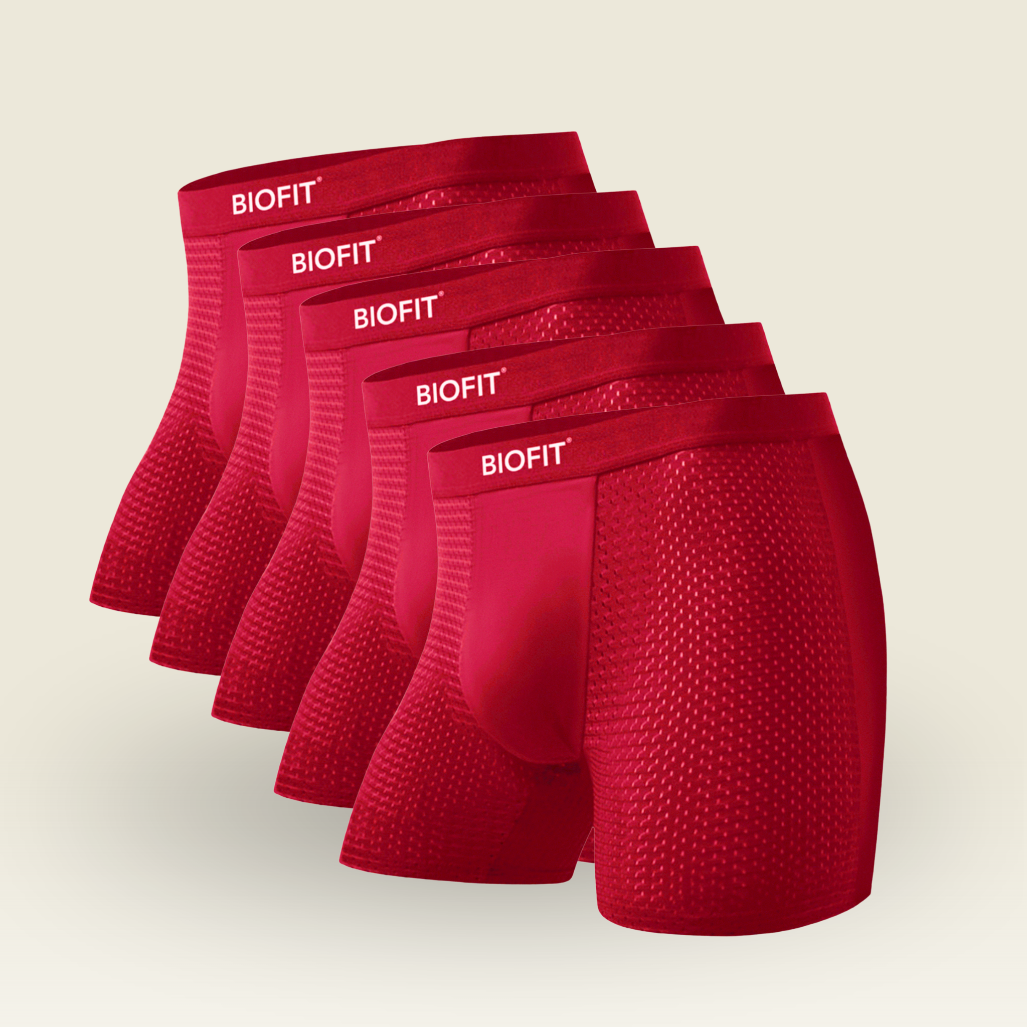 BIOFIT® Essentials Boxer Trunks Red