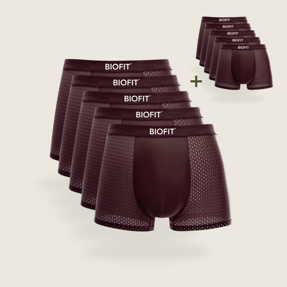 BIOFIT® Bamboe Boxershorts 5-Pack Rood | + 5 GRATIS