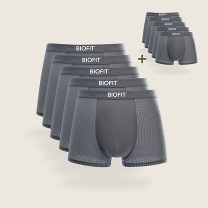 BIOFIT® Bamboe Boxershorts 5-Pack Grijs | + 5 GRATIS