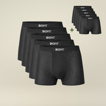 BIOFIT® Essentials Boxer Trunks 5-Pack Black | + 5 FREE