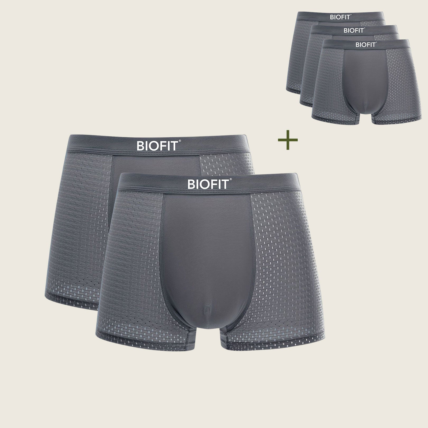 BIOFIT® Bamboe Boxershorts | Grijs