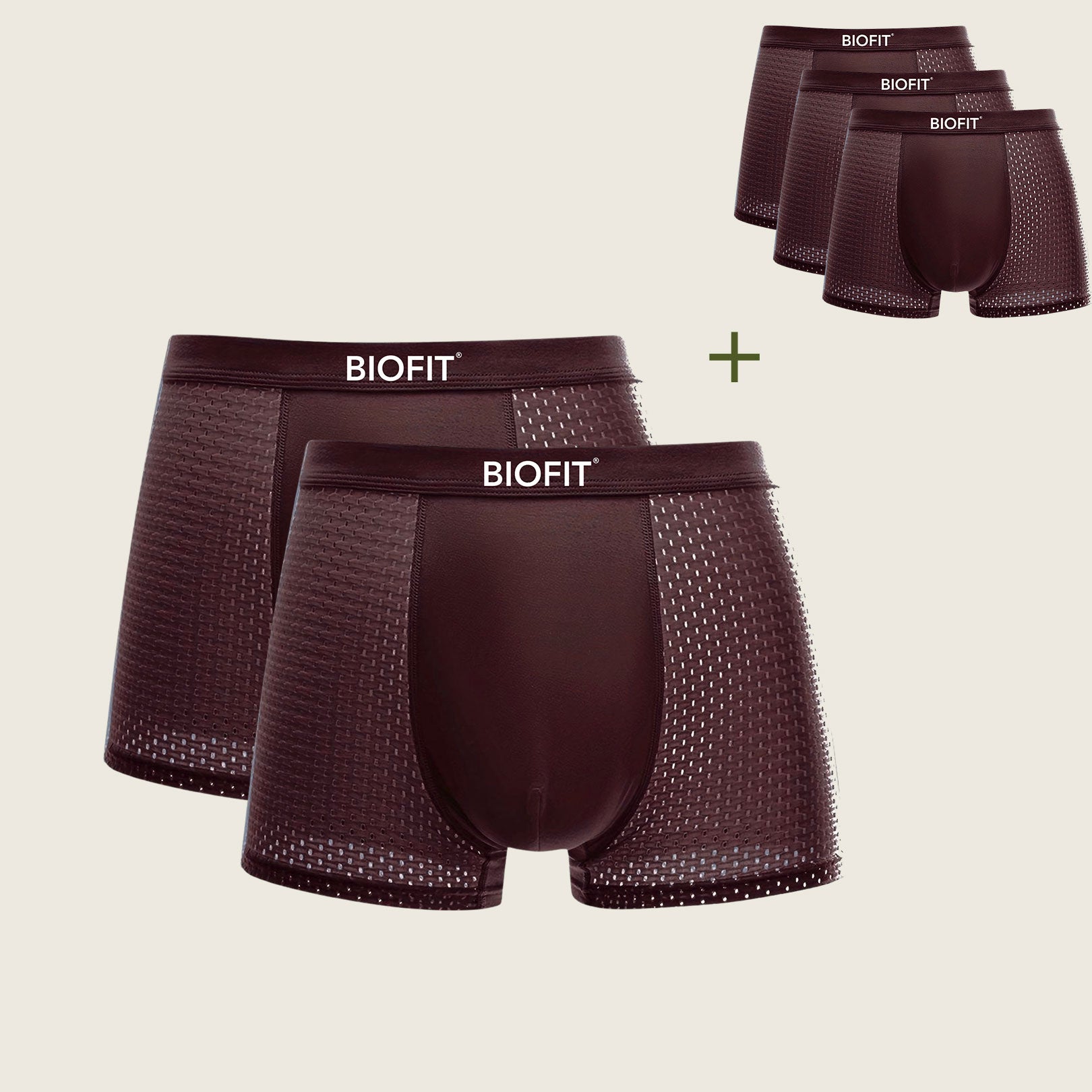 BIOFIT® Bamboe Boxershorts | Rood